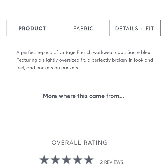 Marine Layer Chore Coat, 100% cotton, SM - Picture 7 of 13